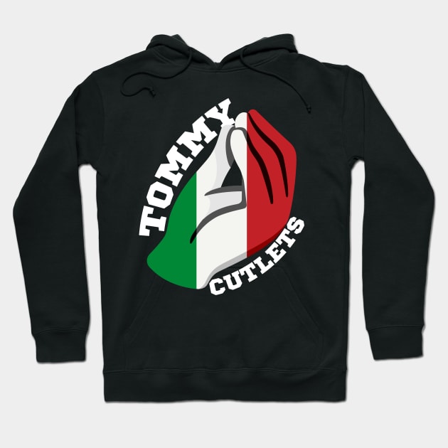 Tommy Cutlets Italian Hand, Italian Flag - 2 Hoodie by Megadorim